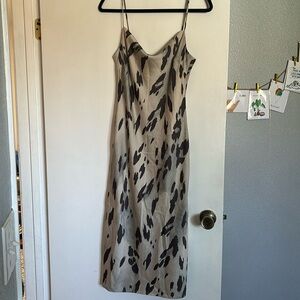 Cowl Neck Spaghetti Strap Midi Dress